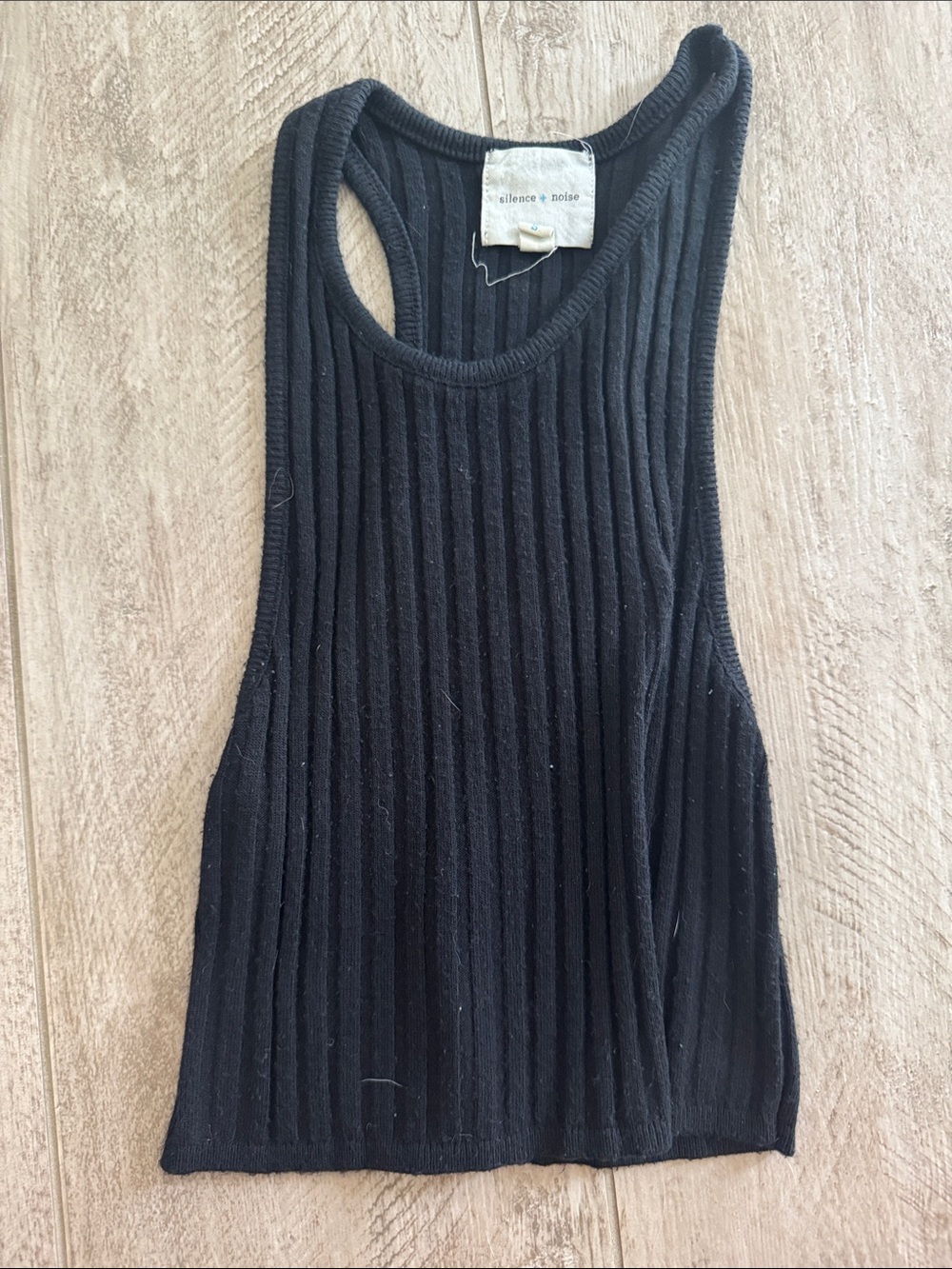 Black Ribbed Tank Top - Picture 3 of 3